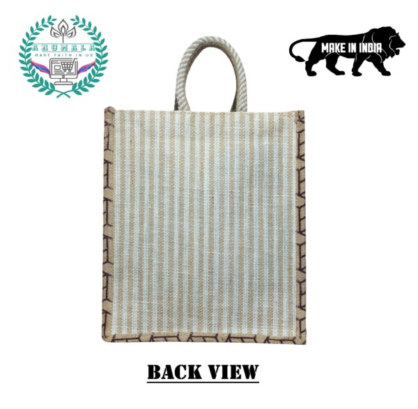 Go Green Jute Bag with Zipper | Go Green for the Environment (14*16) - Image 7
