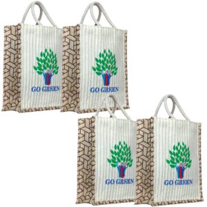 Go Green Jute Bag with Zipper | Go Green for the Environment (14*12)