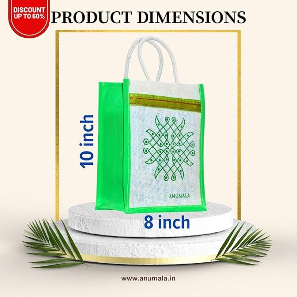 White jute kolam art - Image 5