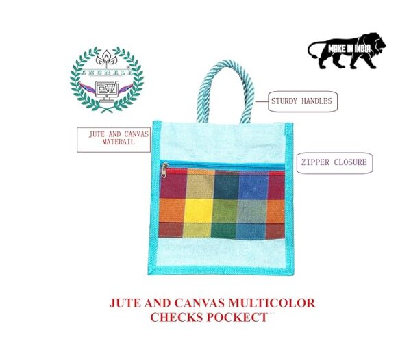 COLOR JUCO CHECK POCKET BAGS