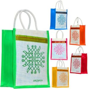 White jute kolam art