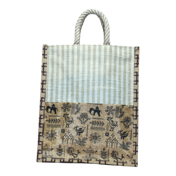 Handmade Kalamkari Jute Bag (10*11) - Image 20