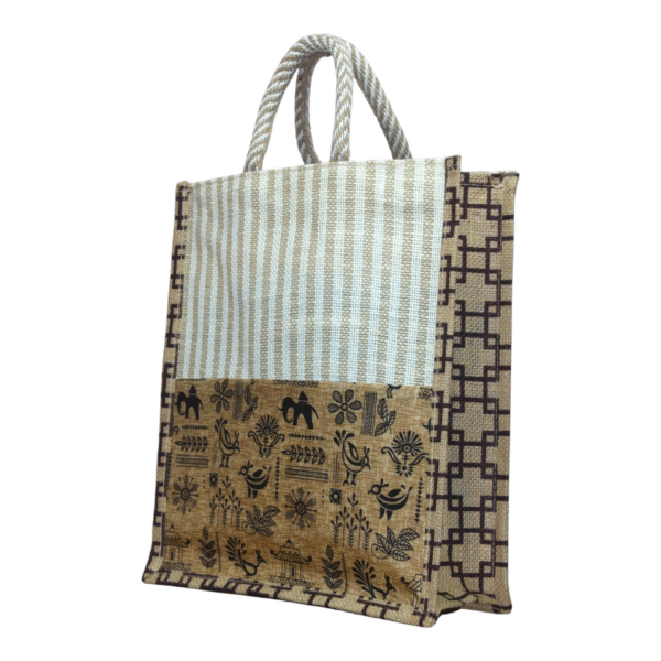 Handmade Kalamkari Jute Bag (10*11) - Image 18