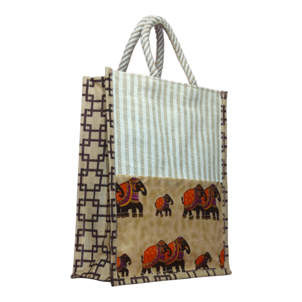 Handmade Kalamkari Jute Bag (10*11) - Image 16