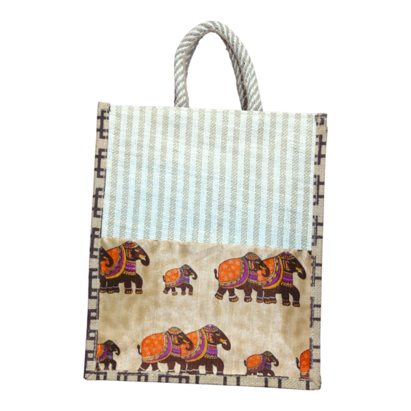 Handmade Kalamkari Jute Bag (10*11) - Image 15