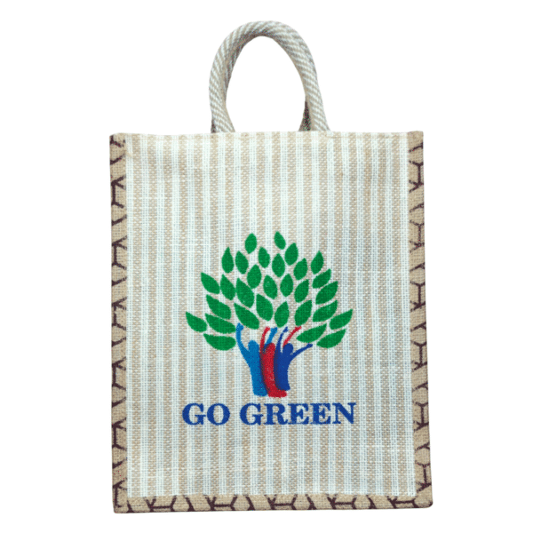 Go Green Jute Bag with Zipper | Go Green for the Environment (14*16)