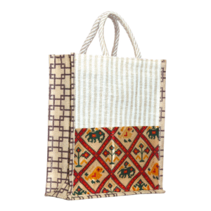 Handmade Kalamkari Jute Bag (12*14)
