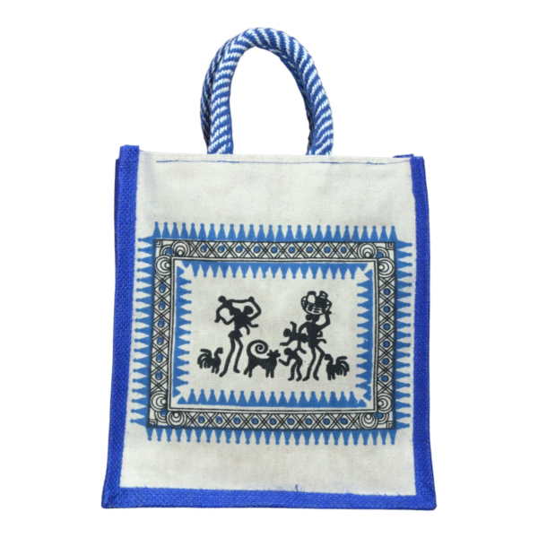 Canvas Jute Bags with Tribal Print for Daily use - Image 2