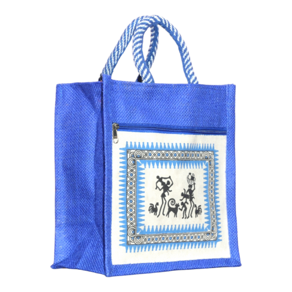 Canvas Jute Bags with Tribal Print for Daily use - Image 3
