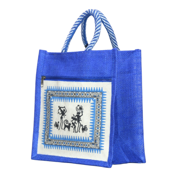 Canvas Jute Bags with Tribal Print for Daily use - Image 4