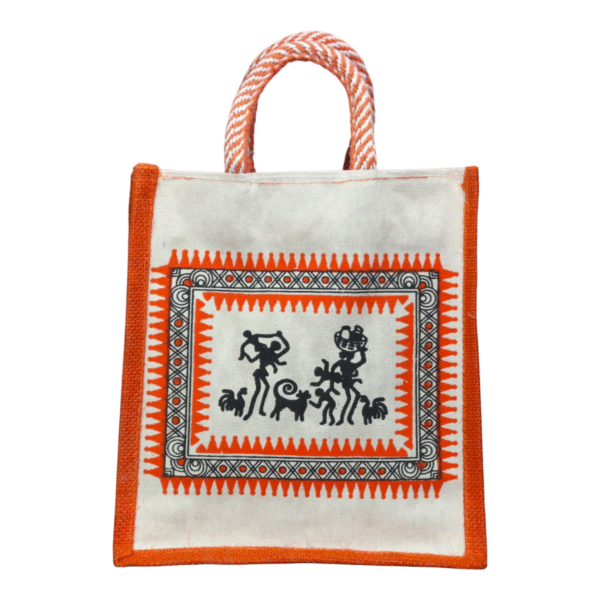 Canvas Jute Bags with Tribal Print for Daily use - Image 9