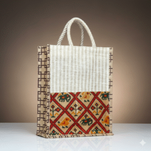 Handmade Kalamkari Jute Bag (12*14)