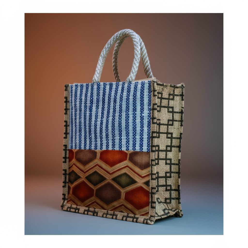 Handmade Kalamkari Jute Bag (10*11)