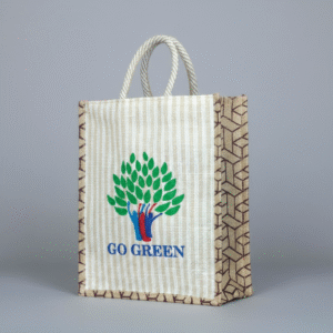 Go Green Jute Bag with Zipper | Go Green for the Environment (14*12)